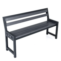 Suoliukas DM Grill Duo Comfort, tamsiai pilka, 140 cm x 37 cm x 77 cm