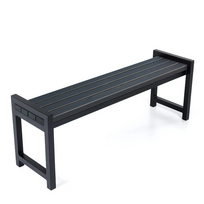 Suoliukas DM Grill Duo, juoda, 140 cm x 37 cm x 48 cm