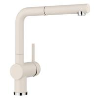 Virtuvinis maišytuvas Blanco LINUS-S Silgranit Look, 526959, su ištraukiama žarna, švelniai balta