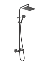 Termostatinė dušo sistema Hansgrohe Vernis Shape 230 1jet EcoSmart, 26097670, juoda matinė