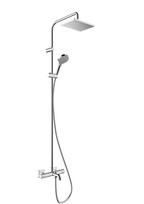 Termostatinė dušo sistema su snapu voniai Hansgrohe Vernis Shape 230 1jet EcoSmart, 26098000, chromo