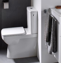 Pastatomas unitazas su bakeliu ir Soft Close dangčiu Geberit Selnova Square 500.489.01.7 + 500.266.01.1 + 500.334.01.1