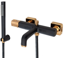 Dušo komplektas REA Salto high black/gold