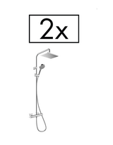 Termostatinė dušo sistema Hansgrohe Vernis Shape 230 1jet, 26287000, chromas (2 vnt.)