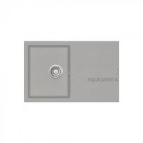 Virtuvės plautuvė Aquasanita Tesa SQT101W, 202 Aliumetallic, uždaromas ventilis