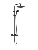 Termostatinė dušo sistema Hansgrohe Vernis Shape 240 1jet EcoSmart, 26429670, juoda matinė