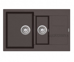 Virtuvės plautuvė Aquasanita Tesa SQT151W 120 Cerrus, uždaromas ventilis
