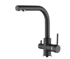 Plautuvės maišytuvas su jungtimi filtruotam vandeniui Aquasanita Akvaduo 2663L Silicsana, 222 Graphite