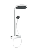 Termostatinė dušo sistema Hansgrohe Rainfinity 360 1jet with ShowerTablet 350, 26853700, balta matinė