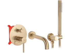 Potinkinis vonios ir dušo maišytuvas REA LUNGO BRUSHED GOLD REA-B7503