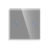 Dvipolis sensorinis jungiklio dangtelis Feelspot, pilkas, 47x47mm