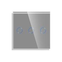 Tripolis sensorinis jungiklio dangtelis Feelspot, pilkas, 47x47mm