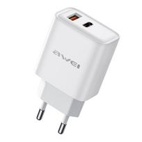 Įkroviklis Awei PD81-EU USB-A/USB-C baltas