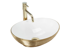 Praustuvas REA Sofia Brush Gold, be praustuvo kojos