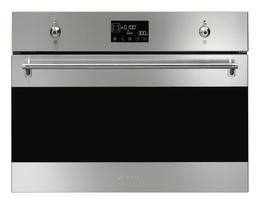 Įmontuojama kompaktiška orkaitė su mikrobangų funkcija Smeg SO4302M1X
