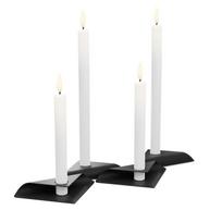 HOFATS SQUARE CANDLE žvakių laikiklių rinkinys, juoda, 4 vnt.