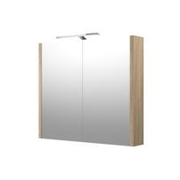 Veidrodinė spintelė su apšvietimu Raguvos Baldai SERENA, LED, IP44, pilkas ąžuolas, 80 cm, 1402510