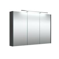 Veidrodinė spintelė su apšvietimu Raguvos Baldai SERENA, LED, IP44, juodas ąžuolas, 100 cm, 1402701