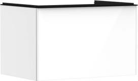 Vonios spintelė Hansgrohe Xelu Q 54054670, blizgi balta, rankenos apdaila matinė juoda