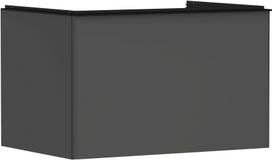 Vonios spintelė Hansgrohe Xelu Q 54055670, matinė pilka, rankenos apdaila matinė juoda