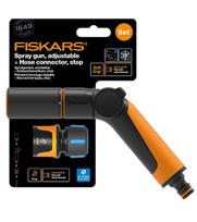 Reguliuojamas laistymo pistoletas + 13 mm greitoji žarnos jungtis STOP, Fiskars Comfort , 1065493