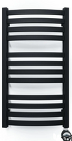 Elektrinis rankšluosčių džiovintuvas Terma D01, juoda, 400 mm x 710 mm, kaitinimo elementas dešinėje