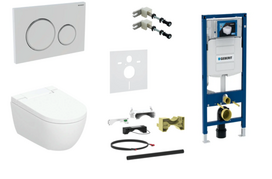 Potinkinio rėmo, pakabinamo klozeto, vandens nuleidimo mygtuko komplektas Geberit AquaClean Alba Premium, 111.300.00.5+111.815.00.1+115.882.KJ.1+146.350.01.1+116.098.00.6