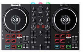 DJ valdiklis su įmontuotu šviesos šou Numark Party Mix II