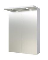 Spintelė su veidrodžiu Raguvos Baldai Quadro/Pro QPV50, 50 cm, balta