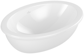 Įmontuojamas praustuvas Villeroy & Boch Loop & Friends, 4A630001 ovalus, be čiaupo angos, su perpildymu, 66 x 47 cm, baltas