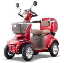Elektrinis keturratis/ mopedas/ motoroleris Lunar QC, 1kW, 20AH, raudonas
