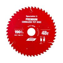 SPECIALIST+ pjovimo diskas Cordless 190x48Tx30mm