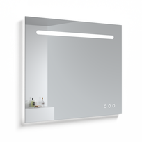 Veidrodis KAME SMART, su LED apšvietimu, USB jungtis, bluetooth, 100 cm, MR-R04/100-80/TECH