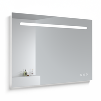 Veidrodis KAME SMART, su LED apšvietimu, USB jungtis, bluetooth, 120 cm, MR-R04/120-80/TECH