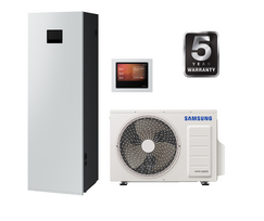 SAMSUNG oras–vanduo 9.0/8.7 kW SPLIT šilumos siurblio KOMPLEKTAS su atnaujinta 200 l talpa, valdymu lietuvių kalba ir integruotu WIFI, NORDIC serija