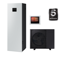 SAMSUNG oras–vanduo 16.0/13.5 kW SPLIT šilumos siurblio KOMPLEKTAS su atnaujinta 200 l talpa, valdymu lietuvių kalba ir integruotu WIFI, trifazis