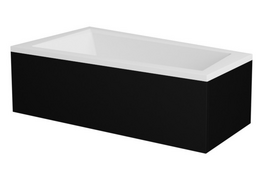 Vonios uždanga Besco INTIMA BLACK  160 P/L, OAIT-160-NSC, 160 x 65 cm, matinė juoda