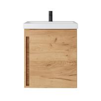 Vonios spintelė su praustuvu Riva SA 50A-5, Gold Craft Oak
