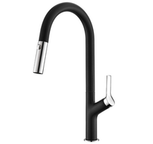 Plautuvės maišytuvas su ištraukiama žarna Helika Grata 7723, black metallic 601