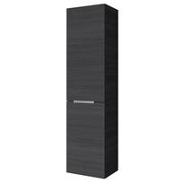 Ūkinė spintelė su durelėmis ir skalbinių krepšiu Riva SU42, Woodflow Ash, rankenėlė chromo