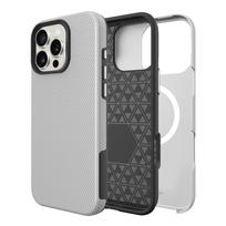 Dėklas Perfectionists Triangle Mag Case Apple iPhone 13 Pro sidabrinis