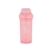 Twistshake buteliukas su šiaudeliu 360 ml nuo 6mėn rožinis 78588