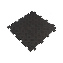 PVC grindų danga „Diamond”, 50 x 50 x 0.8 cm, juoda