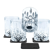 Magnetinės krištolinės stiklinės Silwy WHISKY, NM-WH-200-4, 4 vnt