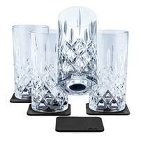 Magnetinės krištolinės stiklinės Silwy LONGDRINK, NM-LO-300-4, 4 vnt