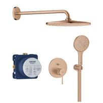 Potinkinė dušo sistema Grohe Essence, su „Rainshower Mono 310, 25287DL0, šlifuoto vario spalvos