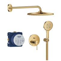Potinkinė dušo sistema Grohe Essence, su „Rainshower Mono 310, 25287GL0, poliruoto blizgaus aukso