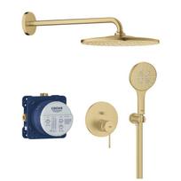 Potinkinė dušo sistema Grohe Essence, su „Rainshower Mono 310, 25287GN0, šlifuoto aukso