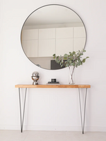 Ąžuolinis konsolinis staliukas Bold Frame NORDIC SVARTBORD, tamsintas ąžuolas, 120 cm