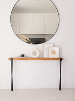 Ąžuolinis konsolinis staliukas Bold Frame EKSTAL, tamsintas ąžuolas, 100 cm